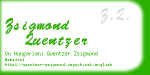 zsigmond quentzer business card